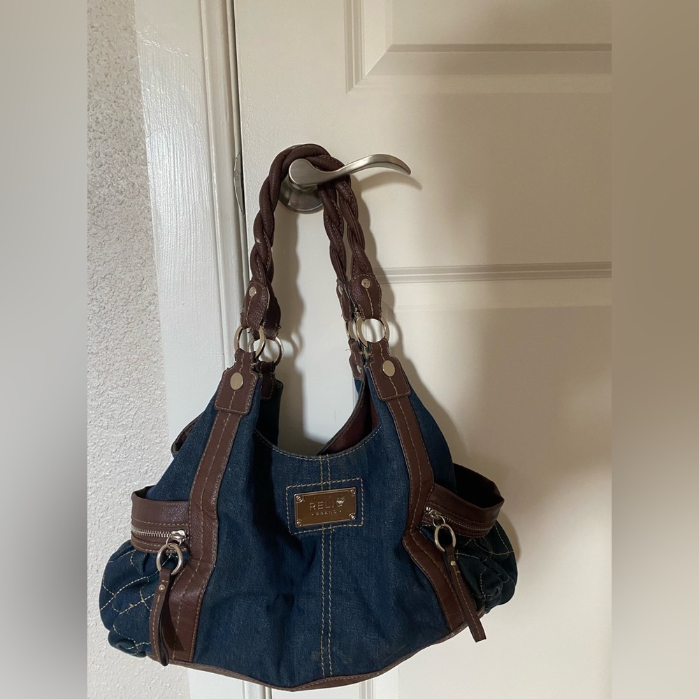 relic denim shoulder bag